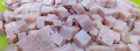 салат оливье в майонезном блинчике. Шаг 4