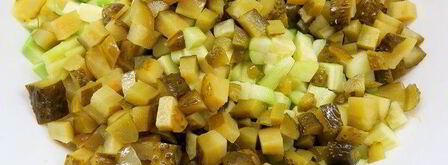 современный оливье с авокадо. Шаг 6