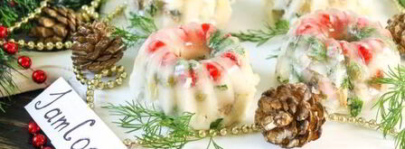 заливной салат оливье со шпротами. Шаг 11