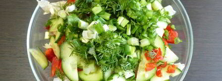 овощной салат с сыром. Шаг 4