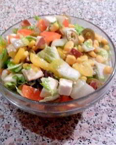 Салат из пекинской капусты с кукурузой