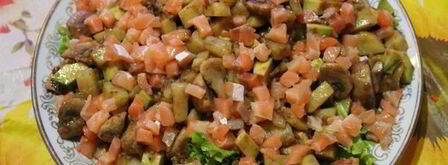 салат из семги с овощами. Шаг 6