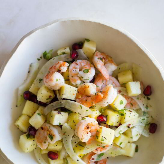 Рецепт салата креветки с ананасом