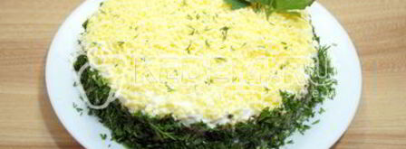 классический салат мимоза. Шаг 11