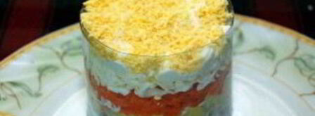 мимоза с консервой. Шаг 7