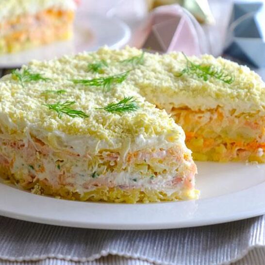 Рецепт салата мимоза с горбушей