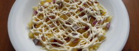 салат мимоза с картофелем и твердым сыром. Шаг 3