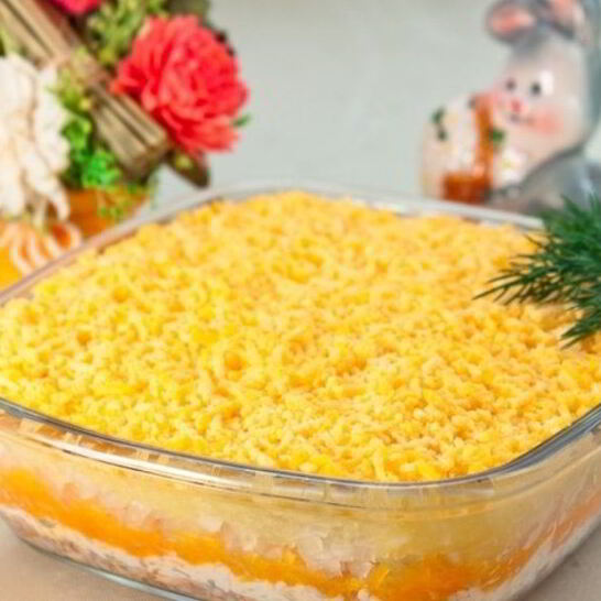 Рецепт салата мимоза с плавленым сыром