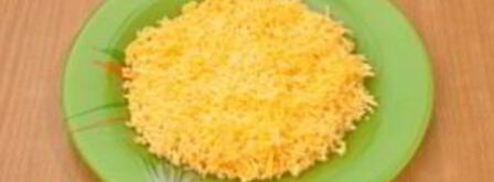 салат мимоза с плавленым сыром. Шаг 7