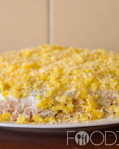 Салат Мимоза с сардиной