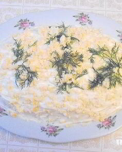 Салат Мимоза с сельдью