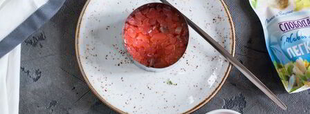 салат мимоза с семгой. Шаг 6