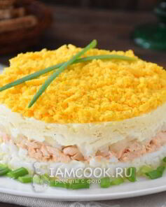 Салат Мимоза с сыром