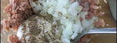 салат мимоза с тунцом. Шаг 3