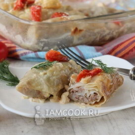 Рецепт голубцов под шубой в духовке