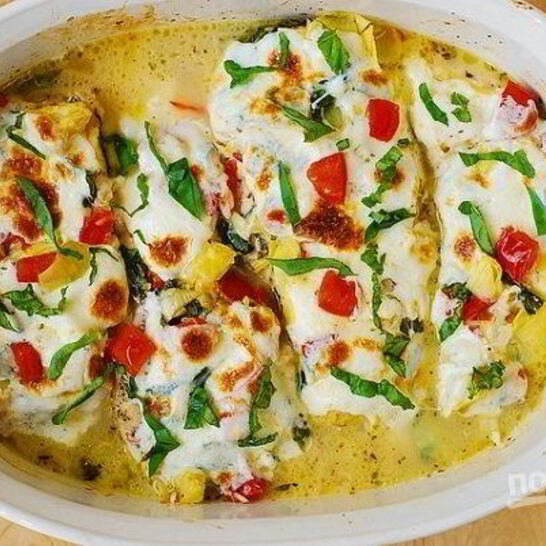 Рецепт куриного филе под шубой в духовке