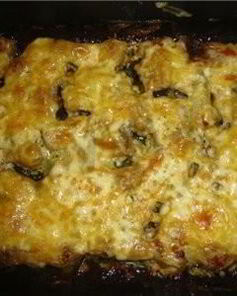 Мясо с сыром и майонезом под шубой