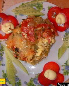 Мясо свинина с картошкой под шубой