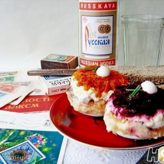 Рецепт пирожных сельдь под шубой