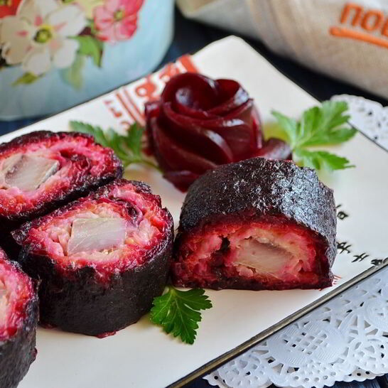 Рецепт роллов селедка под шубой