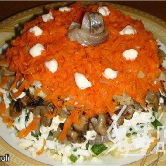 Рецепт салата селедка под лисьей шубой