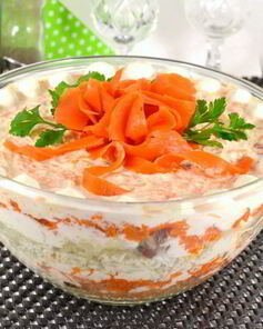 Сельдь под шубой без свеклы