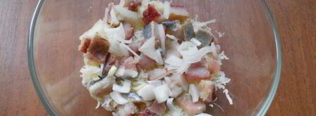 сельдь под шубой без свеклы. Шаг 4