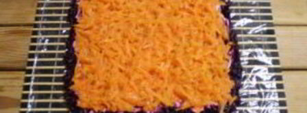 селедка под шубой в виде рулета. Шаг 6