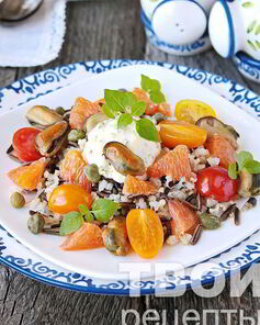 Салат с мидиями