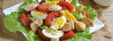 салат цезарь с курицей и сухариками. Шаг 7