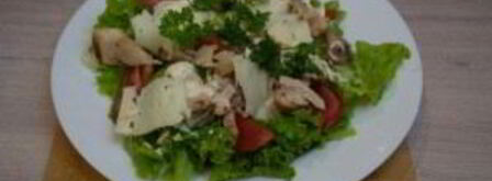 салат цезарь с курицей классический простой. Шаг 6