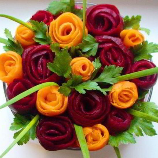 Рецепт салата розарий