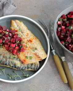 Скумбрия-гриль с летним винегретом