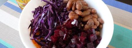 винегрет с фасолью и краснокочанной капустой. Шаг 4