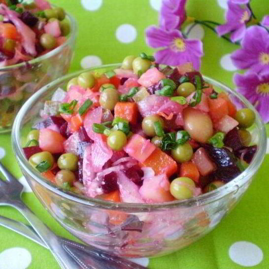 Рецепт винегрета с горошком