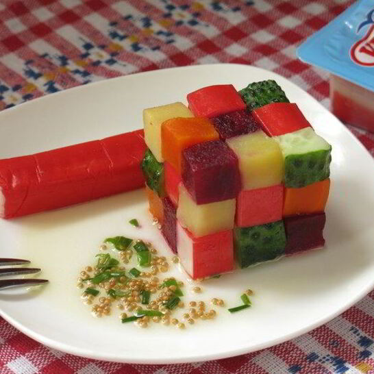 Рецепт винегрета с крабовыми палочками