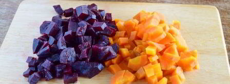 винегрет с квашеной капустой и горошком. Шаг 7