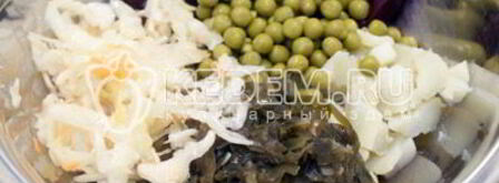 винегрет с морской капустой. Шаг 3