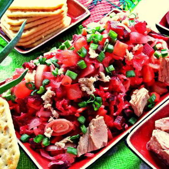 Рецепт винегрета с тунцом