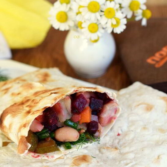 Рецепт винегрета в лаваше