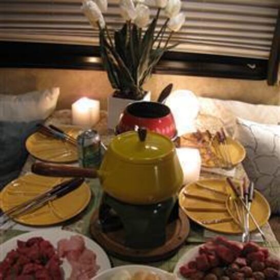 Рецепт фондю из говядины с соусом