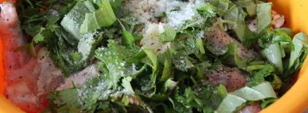 маринад для курицы на кефире с чесноком и травами. Шаг 3