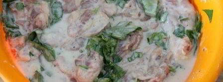 маринад для курицы на кефире с чесноком и травами. Шаг 6