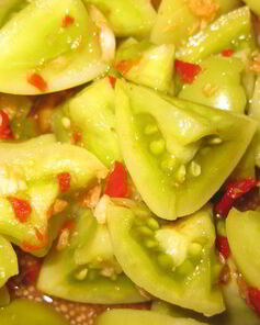 Маринованные зеленые помидоры в кисло-сладком, остром маринаде Закусон