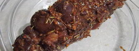 пастрома из куриной грудки в винном маринаде. Шаг 6