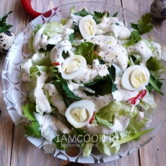 Рецепт соуса из творога для зеленых салатов