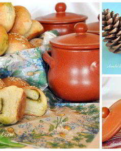 Булочки с соусом песто