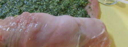 филе индейки с соусом песто из укропа. Шаг 9