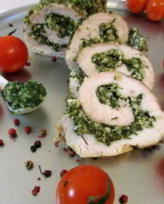 Филе индейки с соусом песто