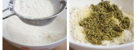 фокачча с соусом песто и тыквенными семечками. Шаг 3